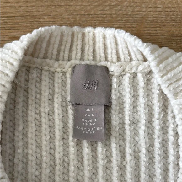 H&M Sweater Knit CrewNeck Womens L Top - Picture 5 of 7